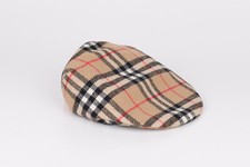 Burberrys Wool Nova Check Flat Cap Hat, Size S, Excellent