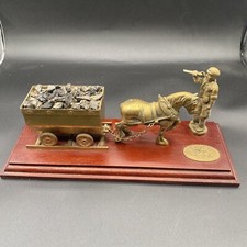 Welsh Brass Horse & Coal Cart