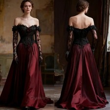 Gothic Black Burgundy Wedding