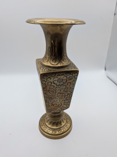 Vintage indian etched brass - indian,