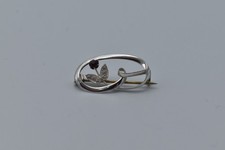 CHARLES HORNER Sterling Silver Amethyst Thistle Brooch