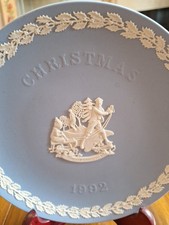 Wedgwood Jasperware Merry Christmas Large Plate 1992