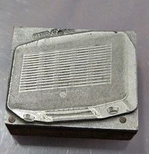 Vintage Metal And Wooden Printing Block P65MBQPye Ltd, Radio Works; Cambridge.