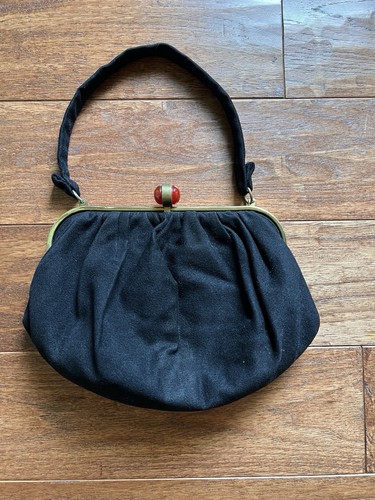 Vintage 1950s black - vintage, felt