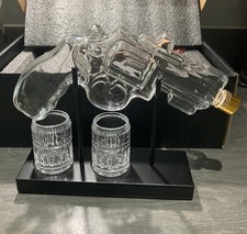 Gifts for Men KOLLEA WG002 Revolver Gun Whiskey Decanter Set with 2 Glasses 