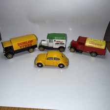 Bundle of 4 Rare Vintage CORGI Die-cast Models BEETLE DUNLOP KELLOGG SHELL