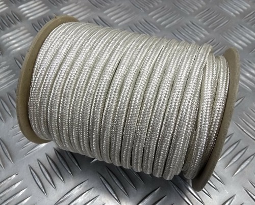 Braided silver cord 6mm - silver,