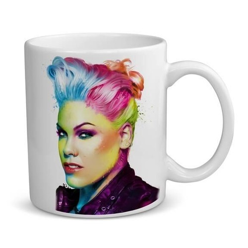 Pink coffee tea cup mug - w1,