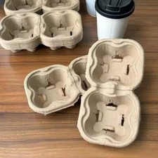 50pcs  Cup Holder  Cup Holder Tray Paper Carrier Tea Coffee Hot & Cold Drink
