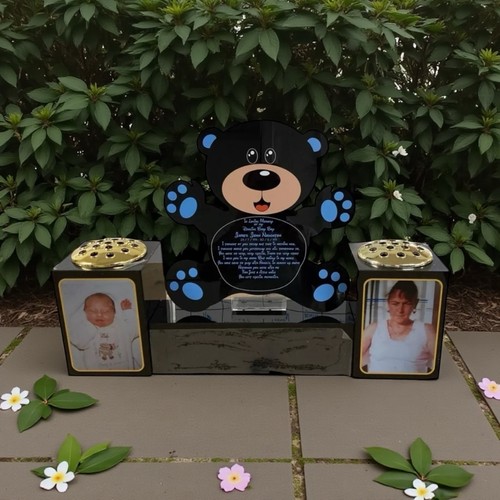 Baby boys grave marker blue - boys,