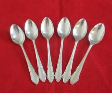 6 Vintage EPNS A1 Silver Plated  Dubarry Pattern Tea Spoons 13.5cm