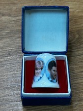 Prince Charles and Lady Diana Spencer Royal Wedding Bone China Thimble with Box