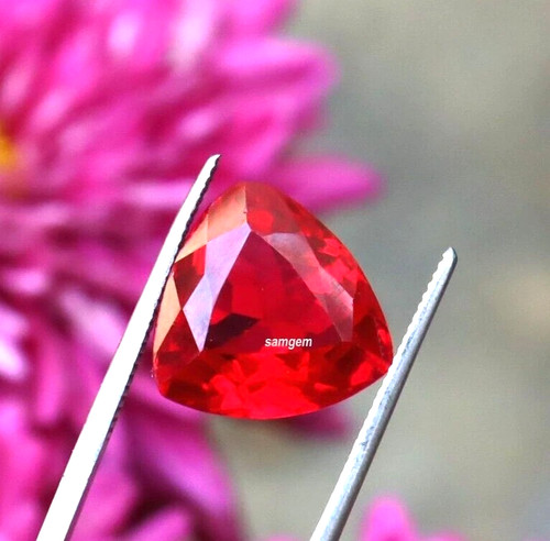 Natural red ruby trillion - natural,