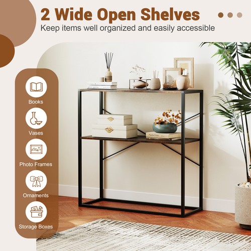 Table with open - shelves, white