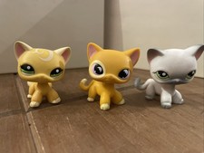 LPs Littlest Pet Shop Cat Bundle 3 Figures Hasbro LPS Toys