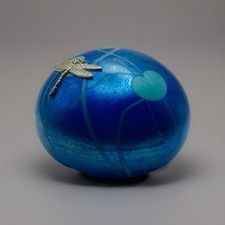 Beautiful Heron Glass Lily Pad