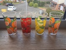 4 x Vintage MCM Glass Fruit