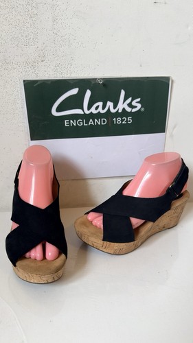 Clarks wedges heels black - wedges,