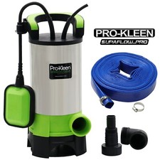 Submersible Water Pump Electric 1100W Dirty Clean Pond Pool Well Flood 15m Hose