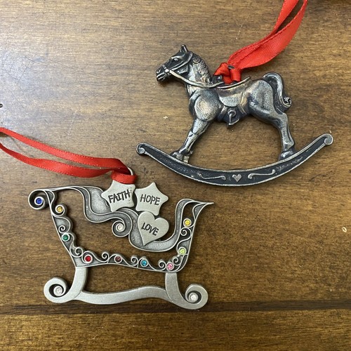 Pewter christmas ornaments - christmas,
