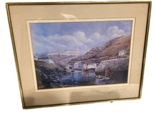 Framed Signed Print of Boscastle By Kerris