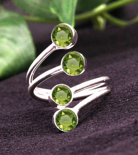 Peridot gemstone ring - gemstone,
