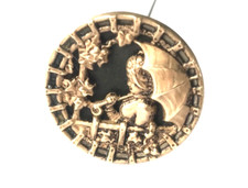 Vintage Metal Picture hatpin x