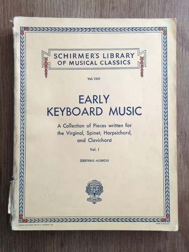 Early keyboard music - music, vol
