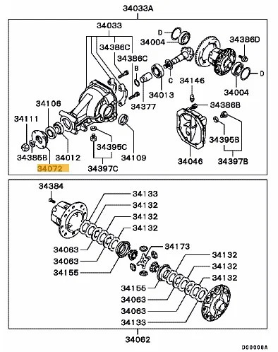 Flange rear diff