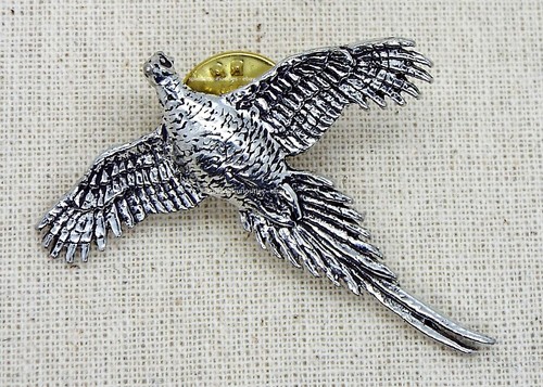 High flying pheasant pin - pin, badge