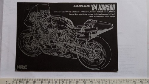 1984 honda nsr500 postcard - 1984,