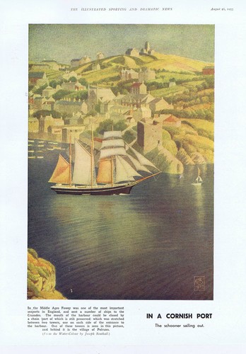 Fowey schooner sailing - a,