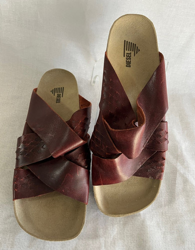 Diesel mens burgundy leather - diesel,