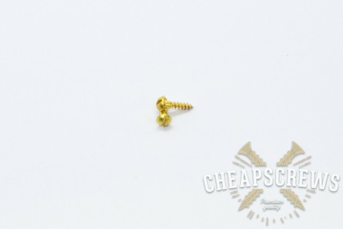 Solid brass screw slotted - solid,