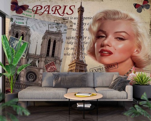 Marilyn monroe eiffel - 3d,