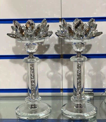 Silver crushed diamond - crushed, candle