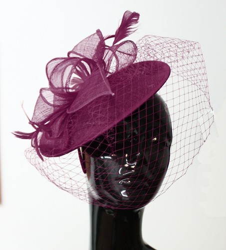Saucer sinamay headband - saucer,