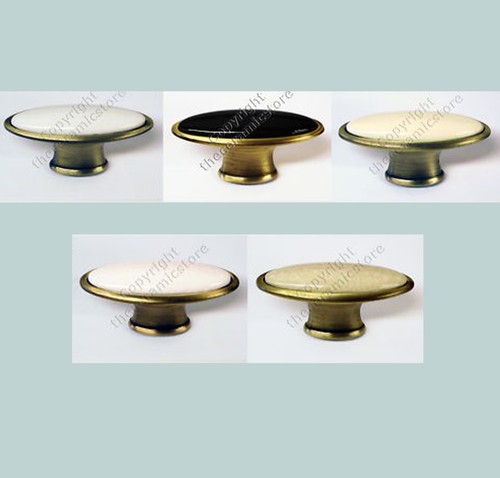 Antique bronze oval - oval, shaped