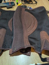 Ladies Half Chaps Brown Faux Suede