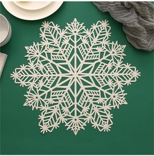 Cream Snowflake placemats