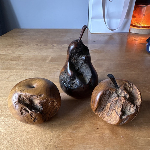 Decorative wooden pear set - decorative,