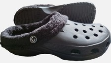 black  fur lined clogs men