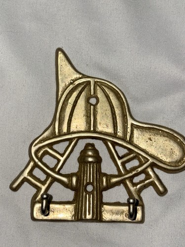 Vintage brass fireman hat - brass, fireman's