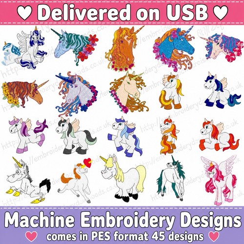 Unicorn pes designs usb - 45,