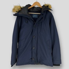ZARA Mens Dark Navy Faux Fur