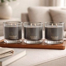 3 Smoked Amber Luxury Scented