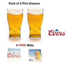 2 x Coors Glasses Coors Pint