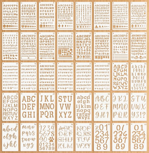 Piece letter stencils - 40,