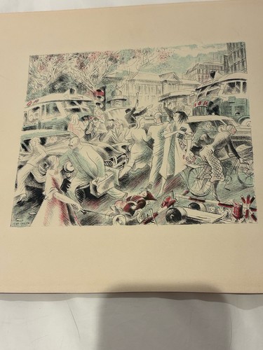 Original 1951 woodcut - woodcut, paris