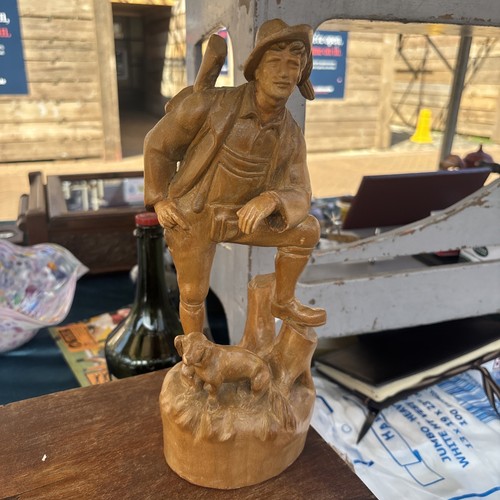 Carved black forest hunter - forest,